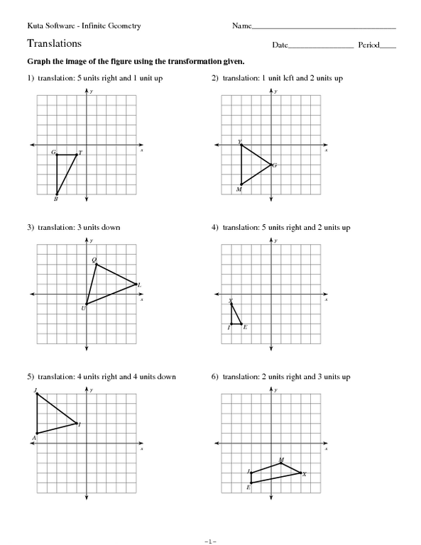 8Th Grade Math Transformations Worksheet Pdf