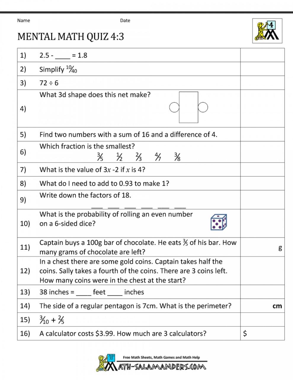 8th Grade School Worksheets Worksheets Free Download