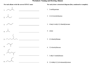 Solved Writing And Drawing Alkanes, Alkenes, Alkynes And