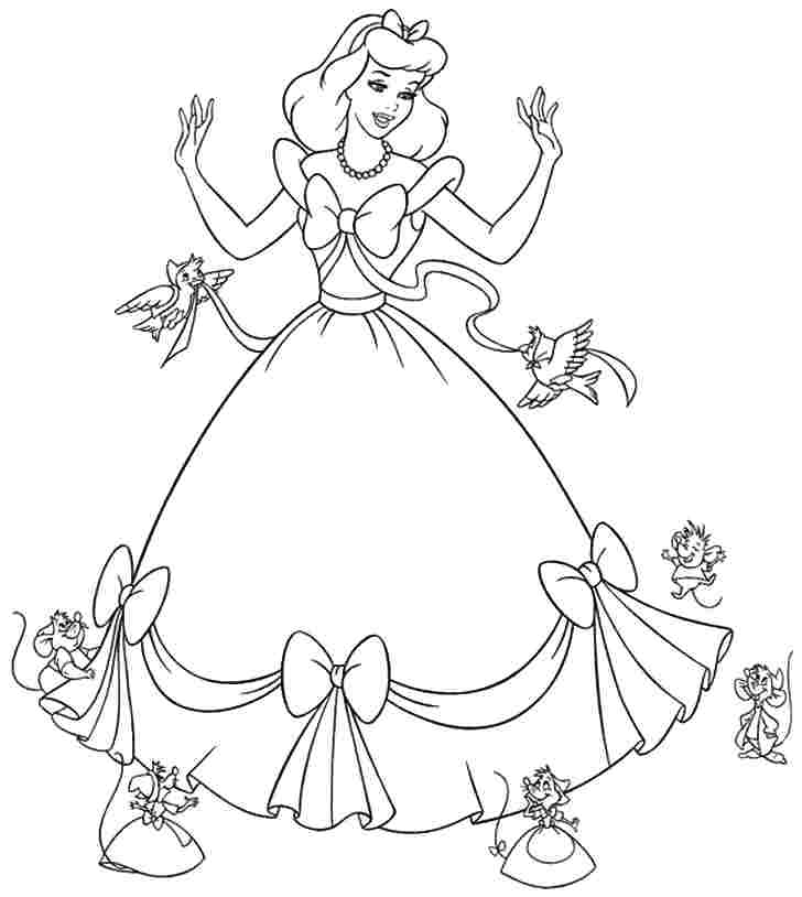Cinderella Coloring Pages Face