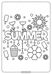 Free Printable Summer Pdf Coloring Page