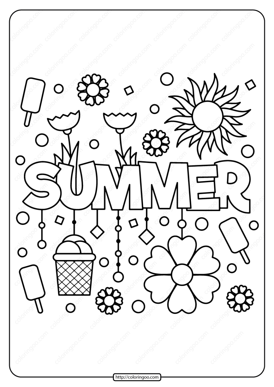 Printable Color Pages Summer