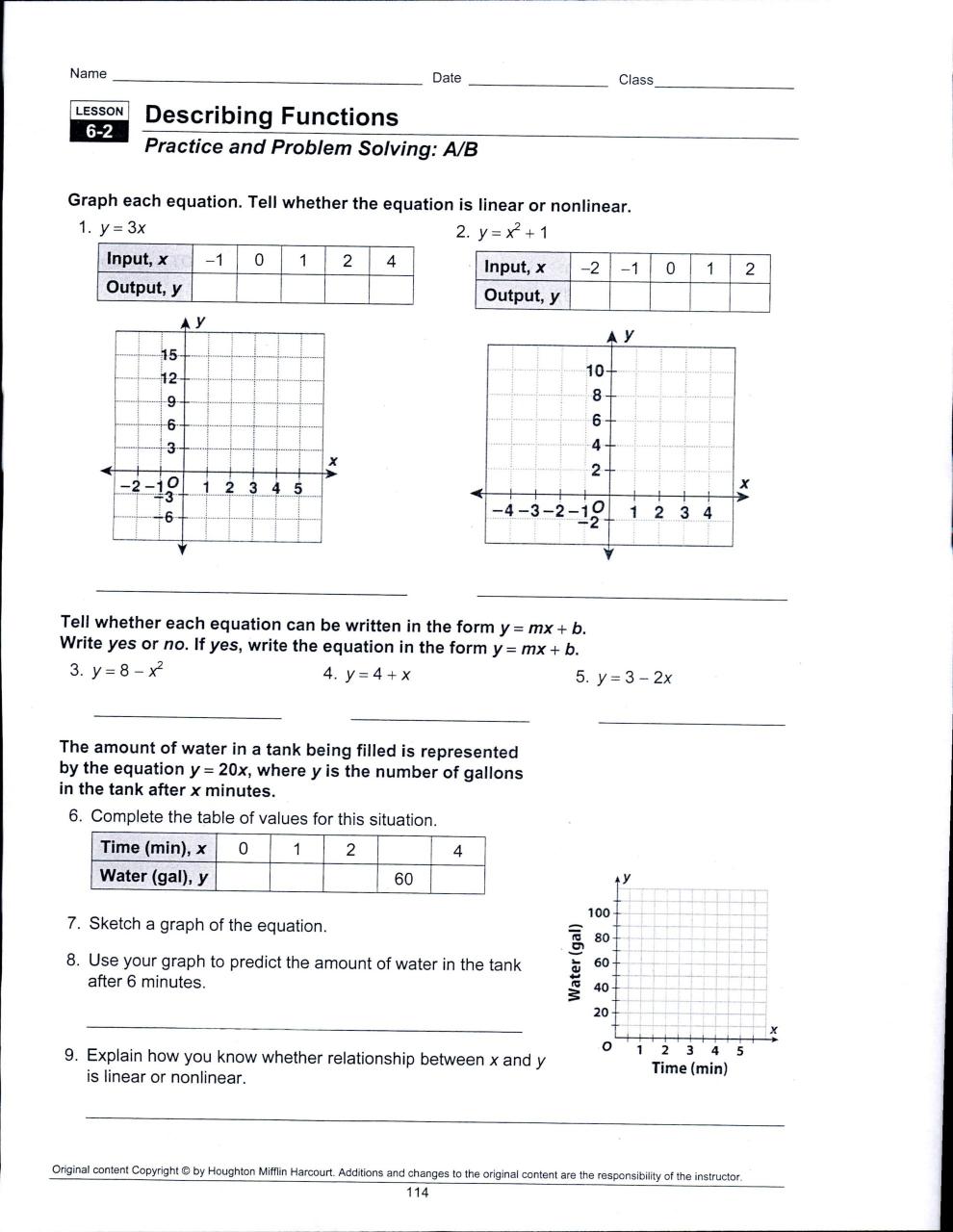 30 Proportional and Nonproportional Relationships Worksheet Education