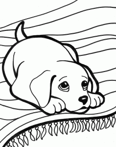 Free Cute Dog Coloring Pages to print