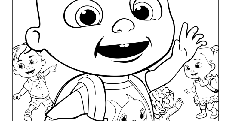 Cocomelon Coloring Pages Birthday