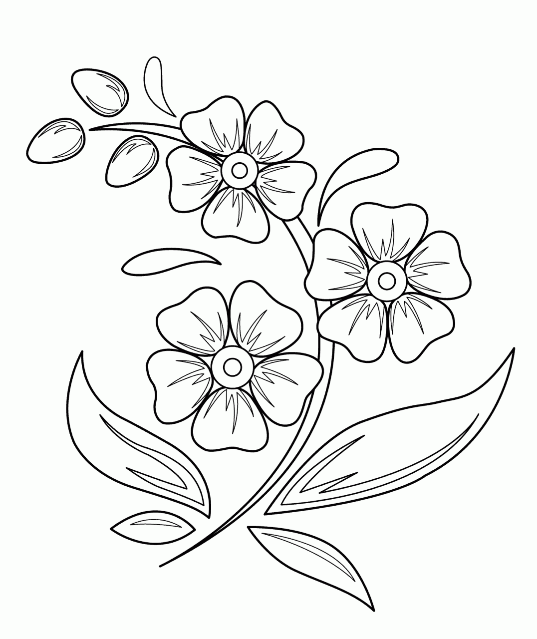 Free Flowers Drawing For Kids, Download Free Flowers Drawing For Kids