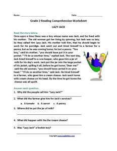 Reading Comprehension Worksheets for 2nd Grade Briefencounters