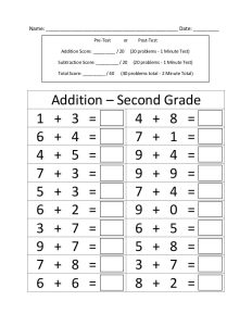 Timed Subtraction Worksheets timed math drills addition online