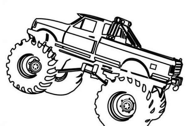 Monster Truck Coloring Pages Easy