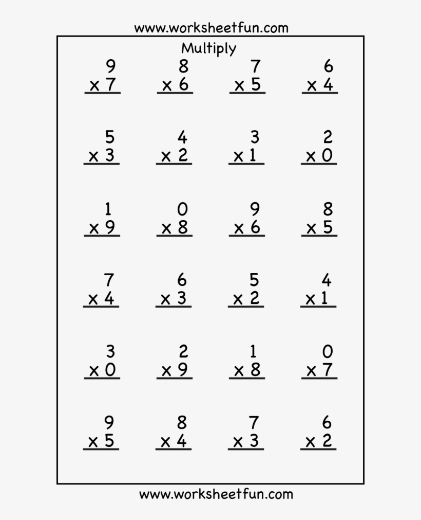 Multiplication Free Worksheets Grade 4