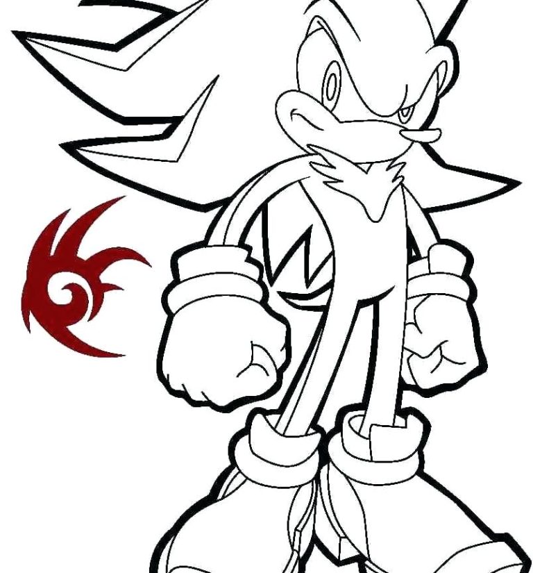 Sonic Coloring Pages Easy