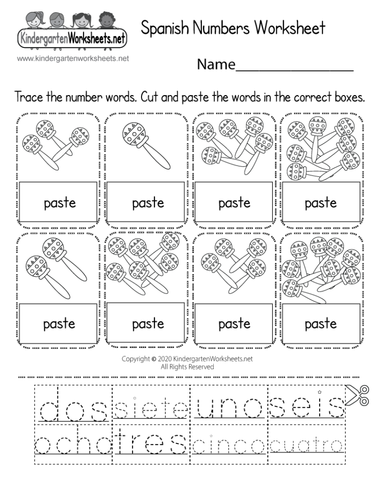 Kindergarten Reading Worksheets In Spanish