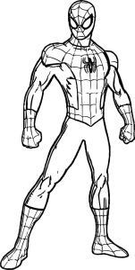 Spider man in full length Coloring pages for you