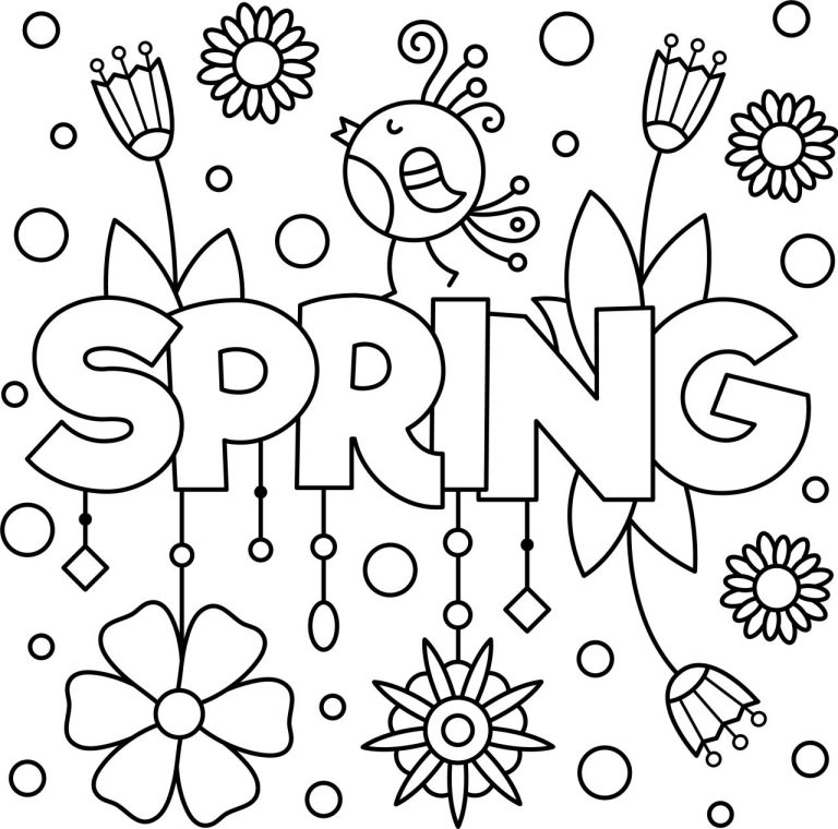 Spring Coloring Pages For Kindergarten