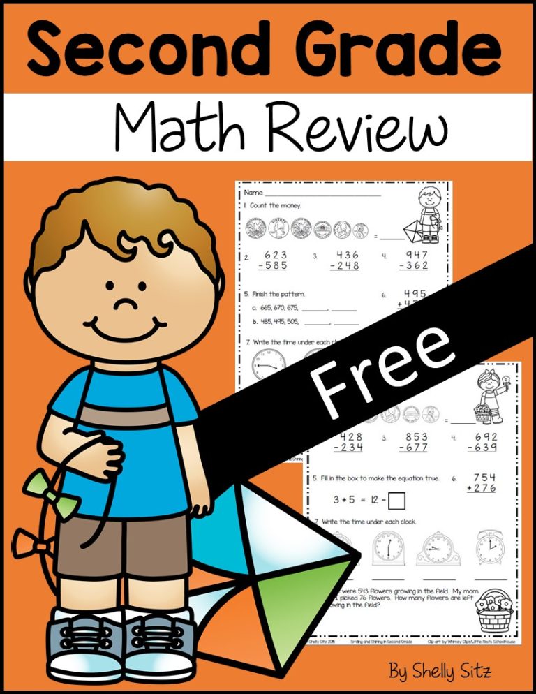 Printable 2Nd Grade Math Review Worksheets