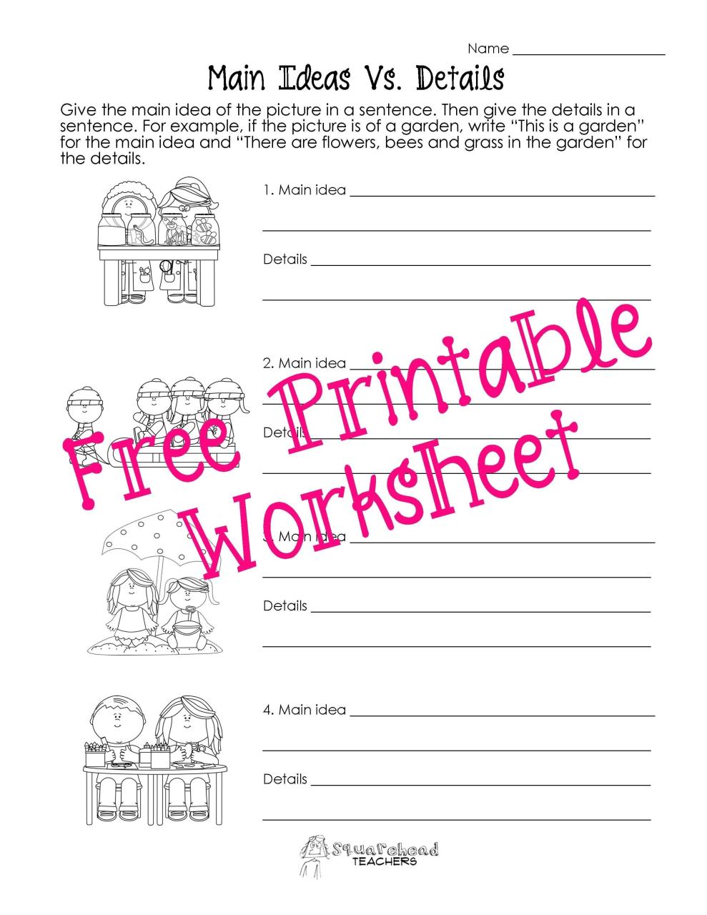 10 Attractive Main Idea And Details Worksheets 3Rd Grade 2020