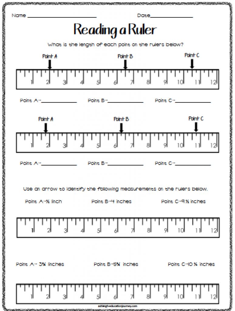 K12 Printable Rulers With All The Measurements Printable Ruler Actual