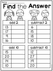 Subtraction Worksheets for Grade 2 Of First Grade Addition and