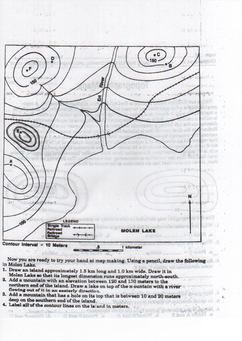 30 topographic Map Worksheet Answer Key Education Template