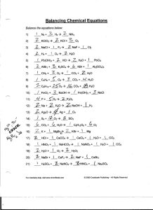 Types Of Chemical Reactions Pogil Doc Answers Chem 115 POGIL