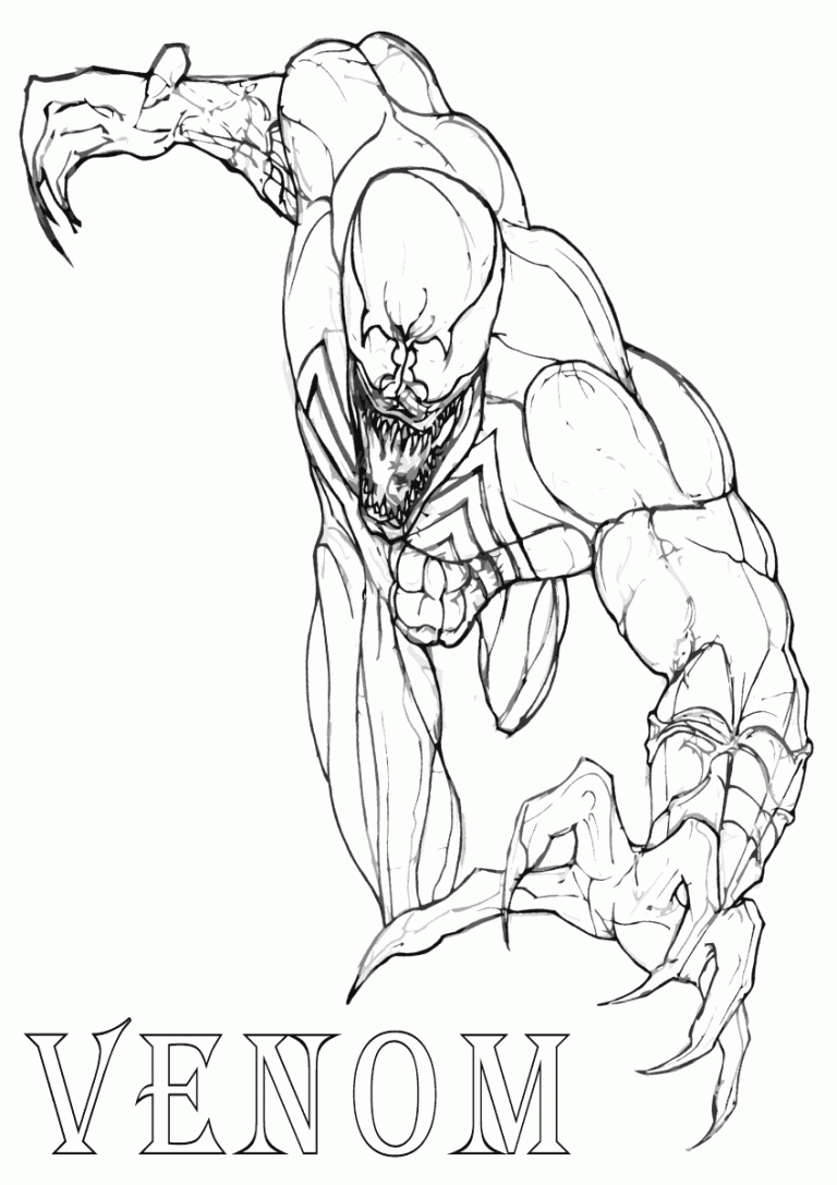 Venom Coloring Pages Hard