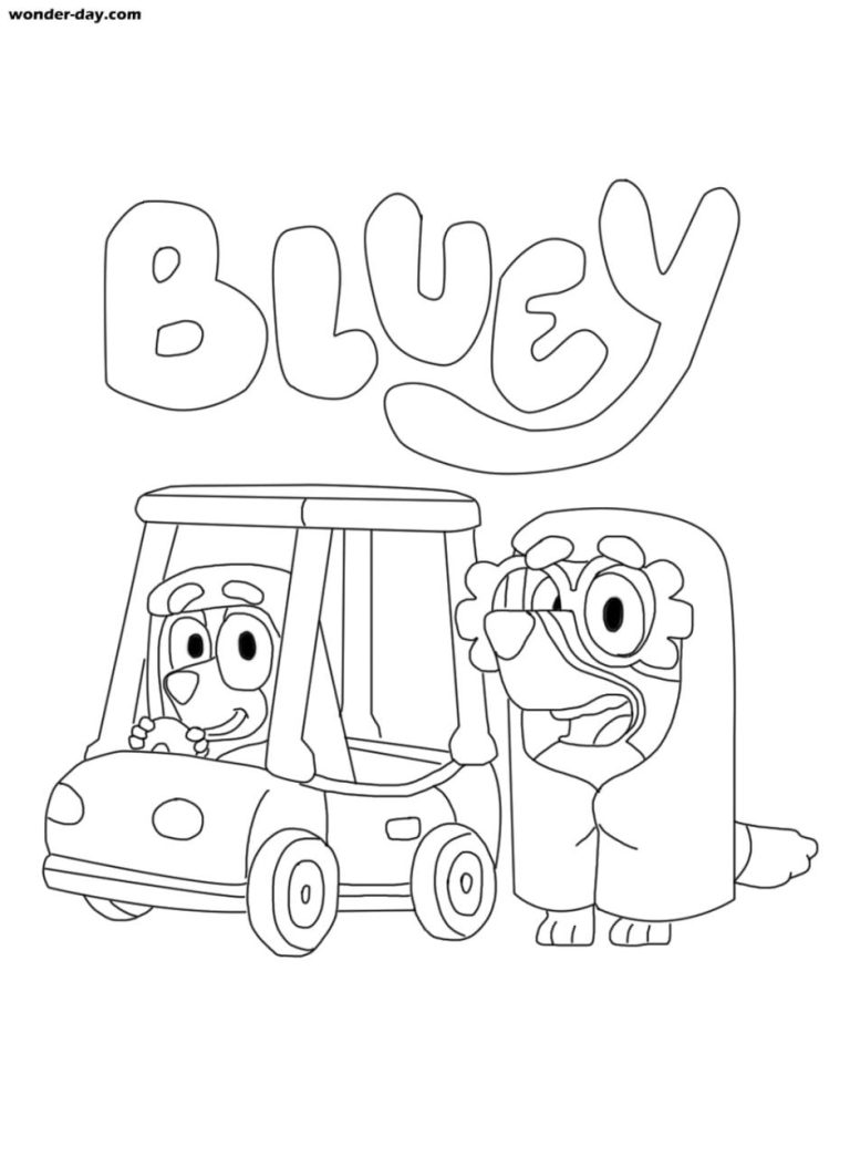 Bluey Coloring Pages Coco