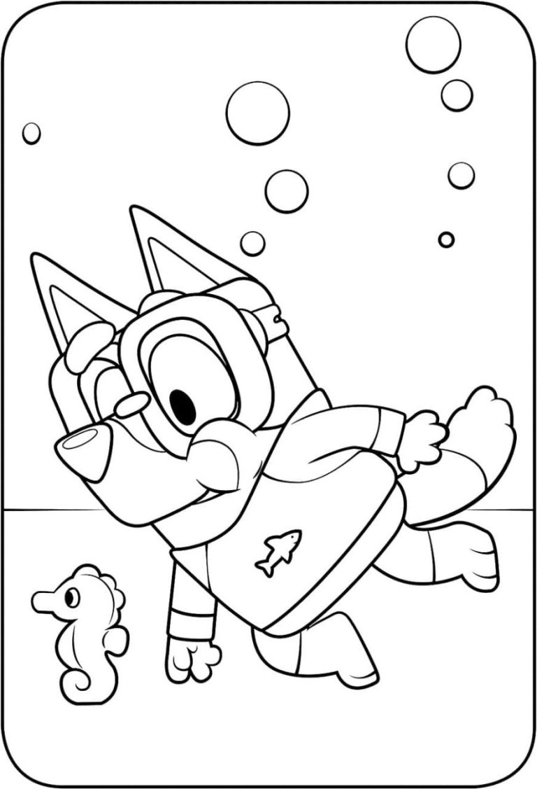 Bluey Coloring Pages Free