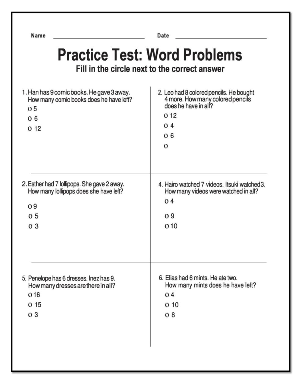 Touchpoint Math Worksheets