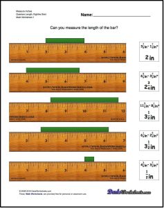 Worksheet Accurately Reading A Tape Measure Tape With —