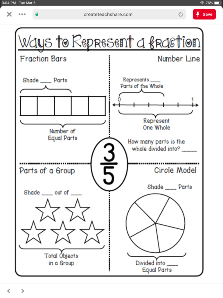 Common Core Math Worksheets Fractions