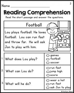 2Nd Grade Reading Comprehension Worksheets Multiple Choice —