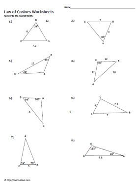 Law Of Sines Worksheet Pdf With Answers