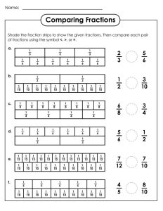 fractions worksheets pdf Fractions worksheets, Fractions, Comparing
