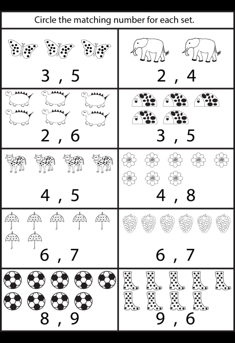 Math Counting Worksheets For Preschool