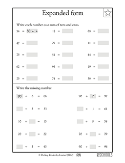 Second Grade Expanded Form Worksheets 2nd Grade