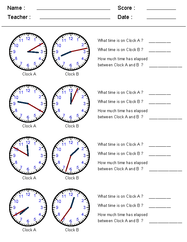 Elapsed Time Worksheets 3rd Grade Pdf