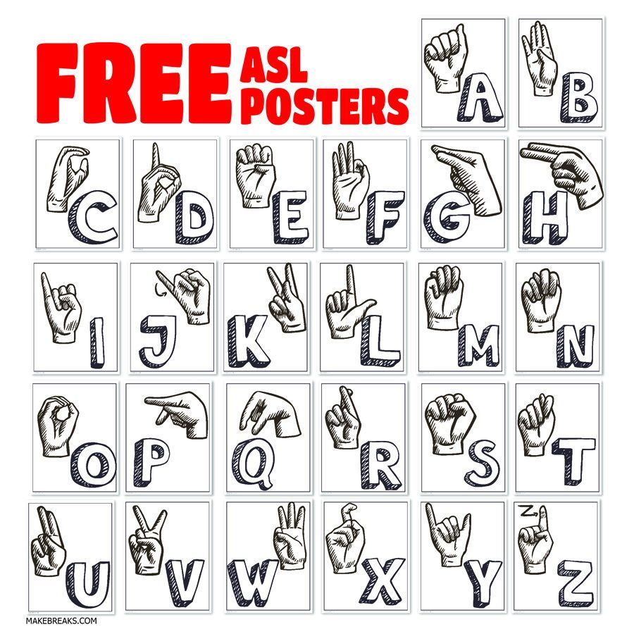 Free Printable Sign Language Sight Words Flash Cards