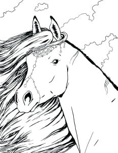 Pin on horse coloring page