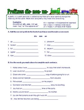 6th Grade Prefixes And Suffixes Worksheets