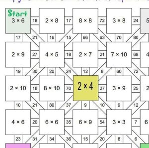 Multiplication Table Maze Puzzle Fun Printable Games For Kids e Year 4