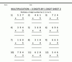 Multiplication And Division Worksheets For Grade 4 June Waddell's