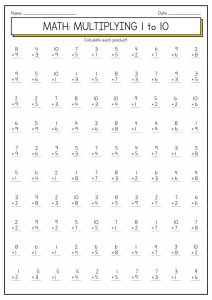 10 Best Images of Multiplication Worksheets 1 12 Multiplication