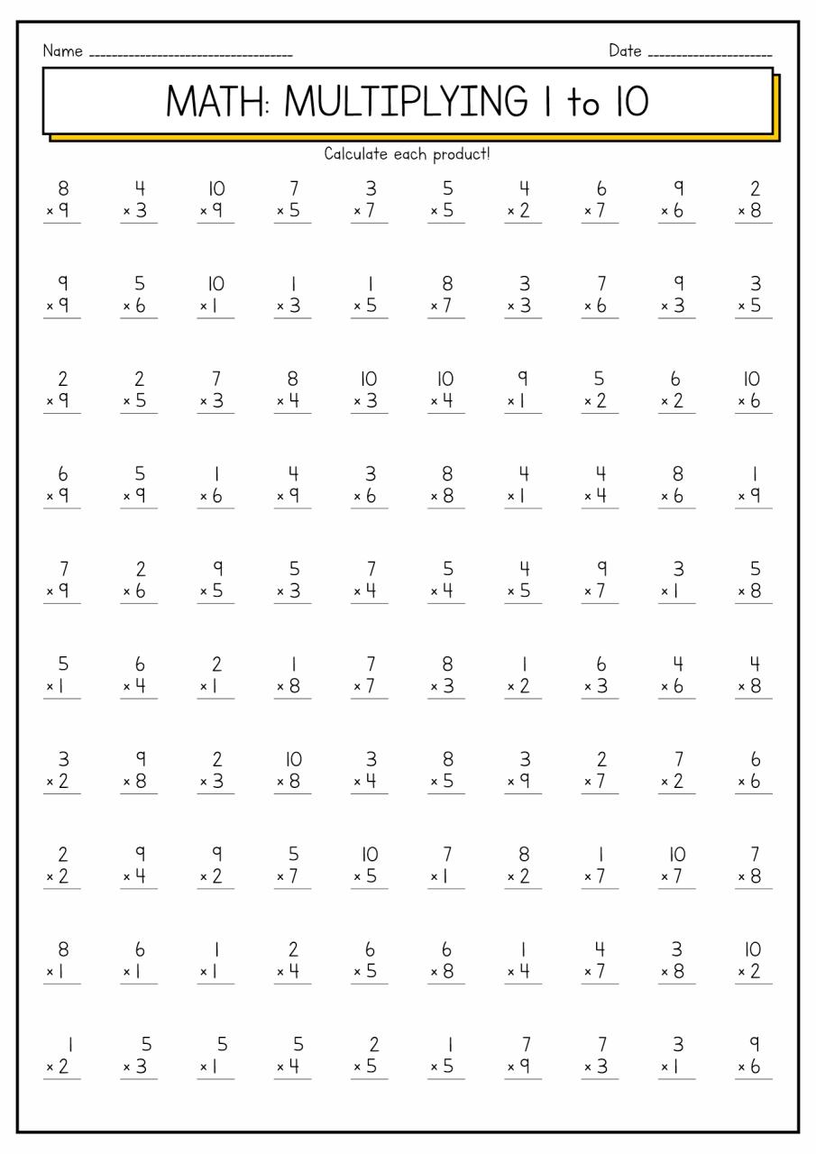 Multiplication Worksheets 0-12 Pdf