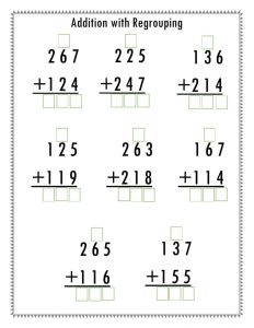 Addition With Regrouping online pdf activity