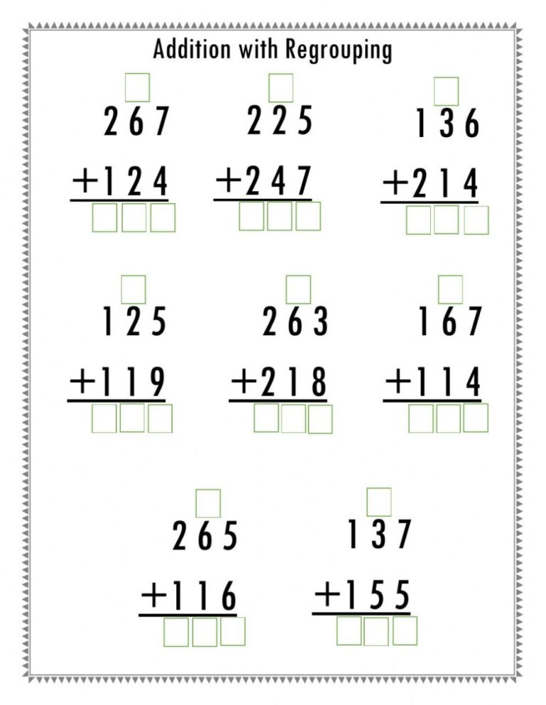 Subtraction Worksheets For Grade 2 With Borrowing With Answers