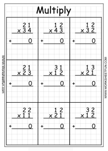 Multiplication 2 Digit By 2 Digit Thirty Worksheets Free