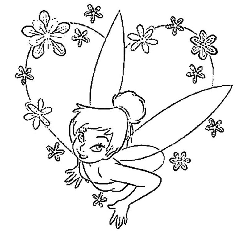 Colouring Pages Of Tinkerbell