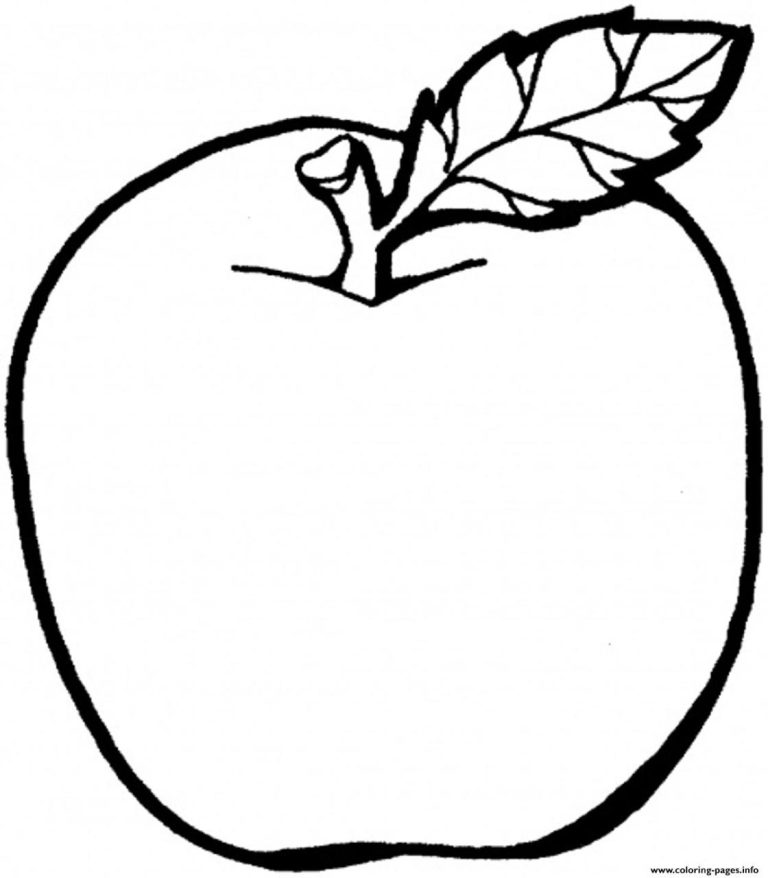 Apple Coloring Pages For Toddlers