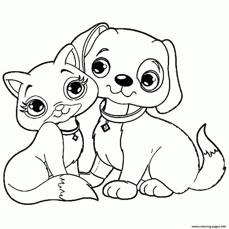 Coloring Sheets Cats And Dogs