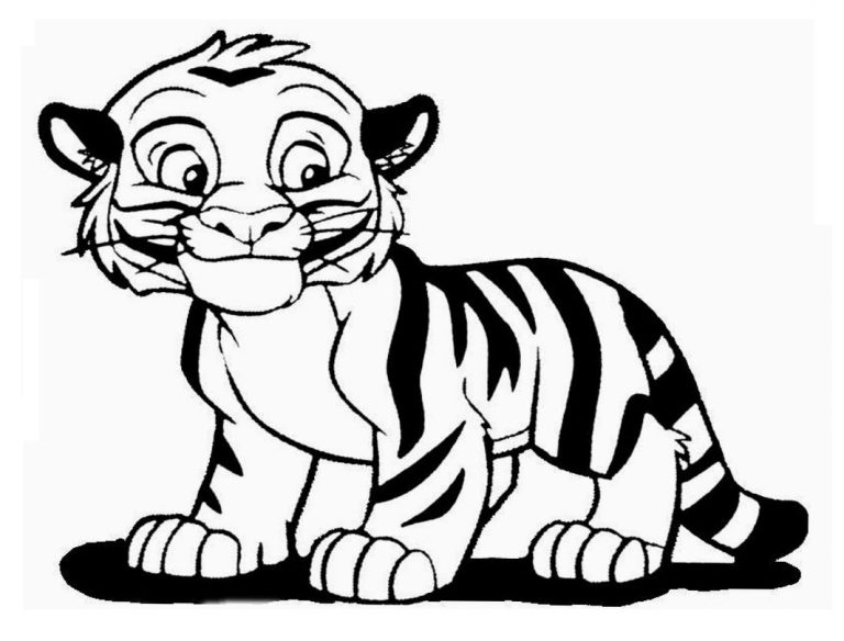 Coloring Pages Of Baby Tigers